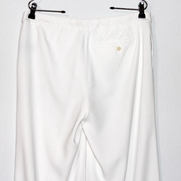 Ralph Lauren White Wide Leg Trouser Pants Size 12P - Picture 4 of 4